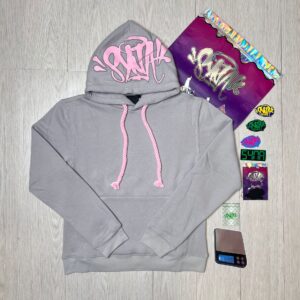 synaworld og syna tracksuit – grey/pink シナワールド パンツ グレーピンク